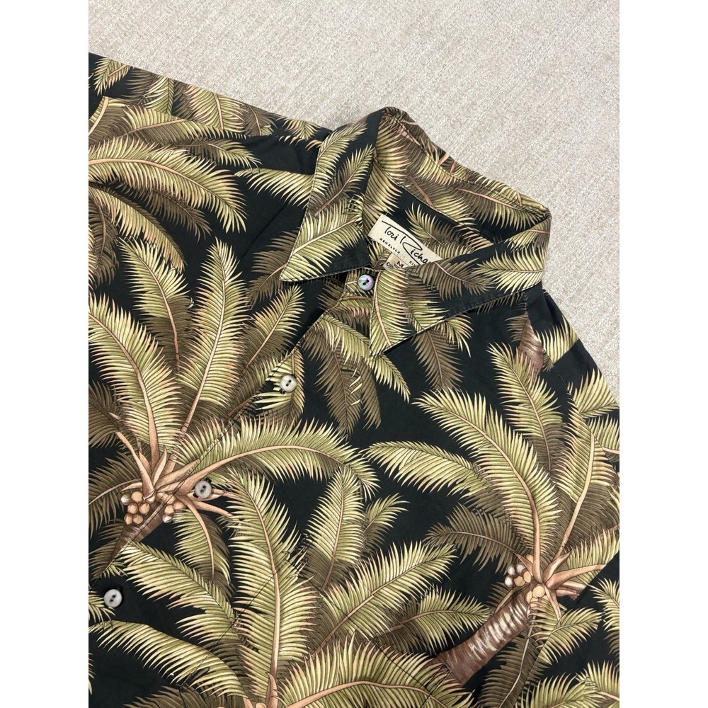 VTG Tori Richard Hawaiian Shirt Mens Medium Cotton Lawn Palm Trees Made In USA